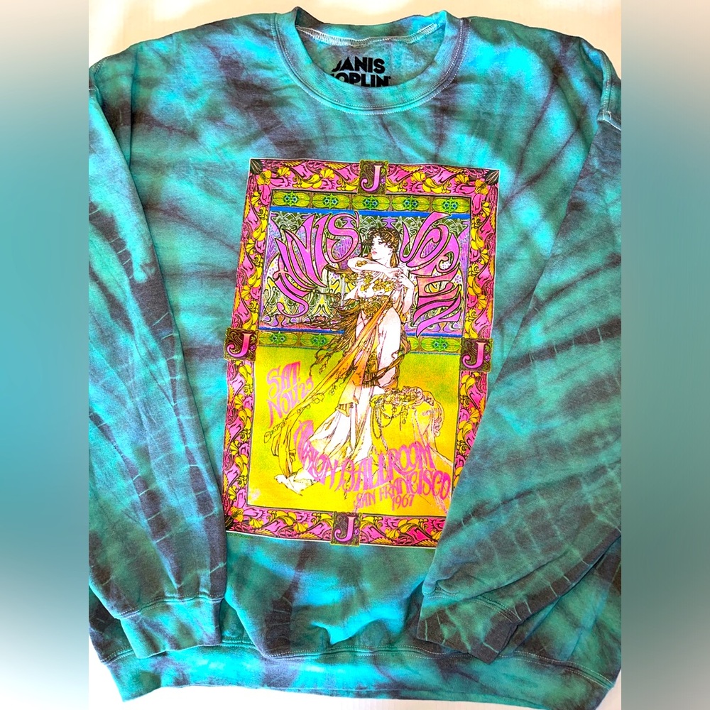 Janis Joplin Tie Dye Sweatshirt (New) XL
